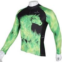 ILPALADINO Cycling Jersey Men\'s Long Sleeve Bike Tops Quick Dry Ultraviolet Resistant Breathable 100% Polyester AnimalSpring Summer