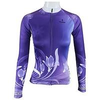 ILPALADINO Long Sleeve Cycling Jersey Women\'s Bike Jersey Tops Breathable Quick Dry 100% Polyester Floral / BotanicalSpring Summer
