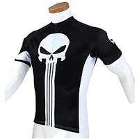 ILPALADINO Cycling Jersey Men\'s Short Sleeve Bike Jersey Tops Quick Dry Ultraviolet Resistant Breathable 100% Polyester SkullsSpring