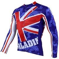 ILPALADINO Cycling Jersey Men\'s Long Sleeve Bike Jersey Tops Thermal / Warm Quick Dry Ultraviolet Resistant Breathable 100% Polyester