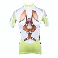 ILPALADINO Cycling Jersey Women\'s Short Sleeve Bike Jersey Tops Quick Dry Ultraviolet Resistant Breathable 100% Polyester Cartoon Animal