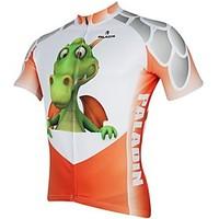 ILPALADINO Cycling Jersey Men\'s Short Sleeve Bike Jersey Tops Quick Dry Ultraviolet Resistant Breathable 100% Polyester Animal Cartoon