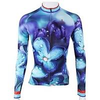 ILPALADINO Cycling Jersey Women\'s Long Sleeve Bike Jersey Tops Quick Dry Breathable 100% Polyester Nature Landscapes Floral / Botanical