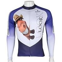ILPALADINO Cycling Jersey Men\'s Long Sleeve Bike Jersey Tops Quick Dry Ultraviolet Resistant Breathable 100% Polyester Cartoon Animal