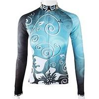 ILPALADINO Cycling Jersey Women\'s Long Sleeve Bike Jersey Tops Quick Dry Breathable 100% Polyester Floral / BotanicalSpring Summer