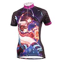 ILPALADINO Cycling Jersey Women\'s Short Sleeve Bike Jersey TopsQuick Dry Ultraviolet Resistant Breathable Compression Lightweight