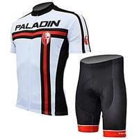 ILPALADINO Cycling Jersey with Shorts Men\'s Short Sleeve Bike Jersey Shorts Clothing Suits Quick Dry Ultraviolet Resistant Breathable