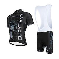 ILPALADINO Cycling Jersey with Bib Shorts Men\'s Unisex Short Sleeve Bike Bib Shorts Jersey Clothing SuitsQuick Dry Ultraviolet Resistant