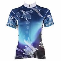 ILPALADINO Cycling Jersey Women\'s Short Sleeve Bike Jersey Tops Quick Dry Ultraviolet Resistant Breathable 100% PolyesterNature