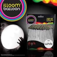 iLLoom Balloons - Fixed LED Light Up Balloon (15pk) WHITE