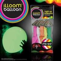 iLLoom Balloons - Fixed LED Light Up Balloon (5pk) MIXED SUMMER