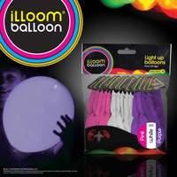 illoom balloons fixed led light up balloon 15pk pink white purple