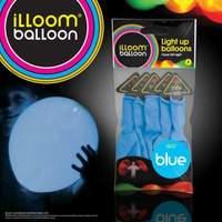 illoom balloons fixed led light up balloon 5pk blue