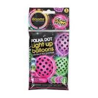 Illooms Polka Dot Light Up Balloons 5 Pack