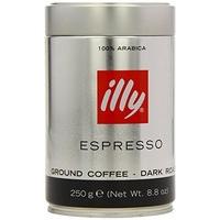 Illy Dark Roast Ground Coffee 250g (Pack of 3)