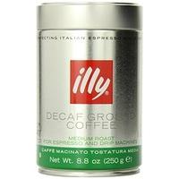 illy coffee ground decaffeinated coffee 250g pack of 3