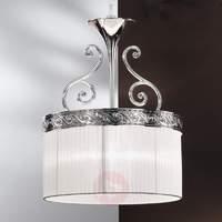 Ilan Organza Hanging Light Detail-Rich Silver