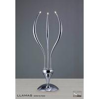 IL30145 Llamas Chrome 3 Light Halogen Table Lamp