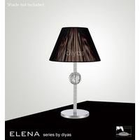 IL30510 Elena Chrome And Crystal Cloth Table Lamp Base Only