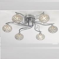 il30956 leimo 6 light chrome flush ceiling light