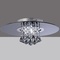 IL31005 Starda 8 Light Round Flush Smoked Crystal Light