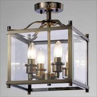 IL31111 Aston 4 Light Antique Brass Ceiling Lantern