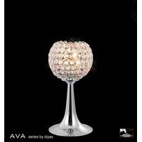 IL30193 Ava 2 Light Chrome And Crystal Table Lamp