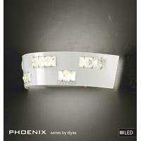 IL80001 Phoenix LED 6 Light White & Crystal Wall Light