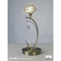 IL30949 Cara 1 Light Antique Brass Table Lamp