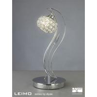 IL30959 Leimo 1 Light Polished Chrome Table Lamp