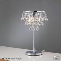 IL30028 Atla Polished Chrome And Crystal Table Lamp