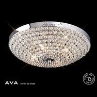 IL30187 Ava 4 Light Flush Crystal Ceiling Light