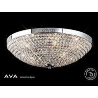 IL30188 Ava 6 Light Flush Crystal Ceiling Light