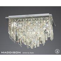 IL30252 Maddison Square Flush Chrome/Crystal Ceiling Light