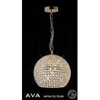 IL30752 Ava 5 Light French Gold Crystal Ceiling Pendant