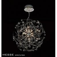 IL30171 Messe 17 Chrome And Crystal Ceiling Pendant