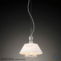 il30042wh davina 2 light chrome crystal and white pendant