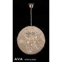 IL30754 Ava 9 Light French Gold Crystal Ceiling Pendant