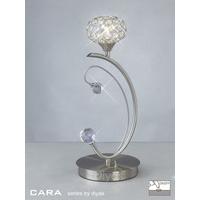 IL30939 Cara 1 Light Satin Nickel Table Lamp