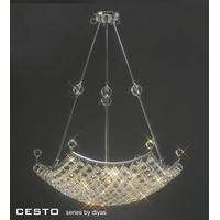 IL30058 Cesto 12 Light Chrome & Crystal Ceiling Pendant
