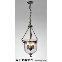 IL31076 Aubrey 3 Light Antique Brass Ceiling Pendant