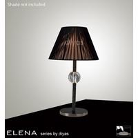 IL30590 Elena Black Chrome And Crystal Cloth Table Lamp Base