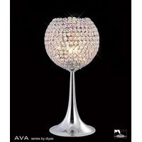 IL30194 Ava 3 Light Chrome And Crystal Table Lamp