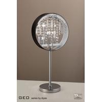 IL30234 6 Light Chrome And Crystal Table Lamp