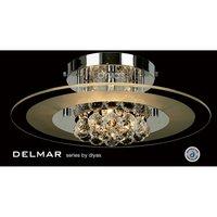 IL30021 Delmar Chrome 4 Light Round Ceiling Light