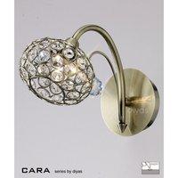 il30941 cara antique brass 1 light wall lamp