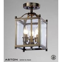 il31110 aston 3 light antique brass ceiling lantern