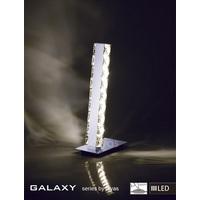 il80040 galaxy led 6 light chrome amp crystal table lamp