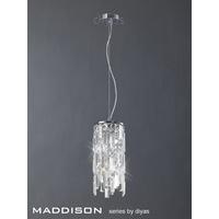 IL30253 Maddison 2 Light Chrome & Crystal Ceiling Pendant