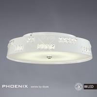 IL80003 Phoenix LED 36 Light White & Crystal Ceiling Light